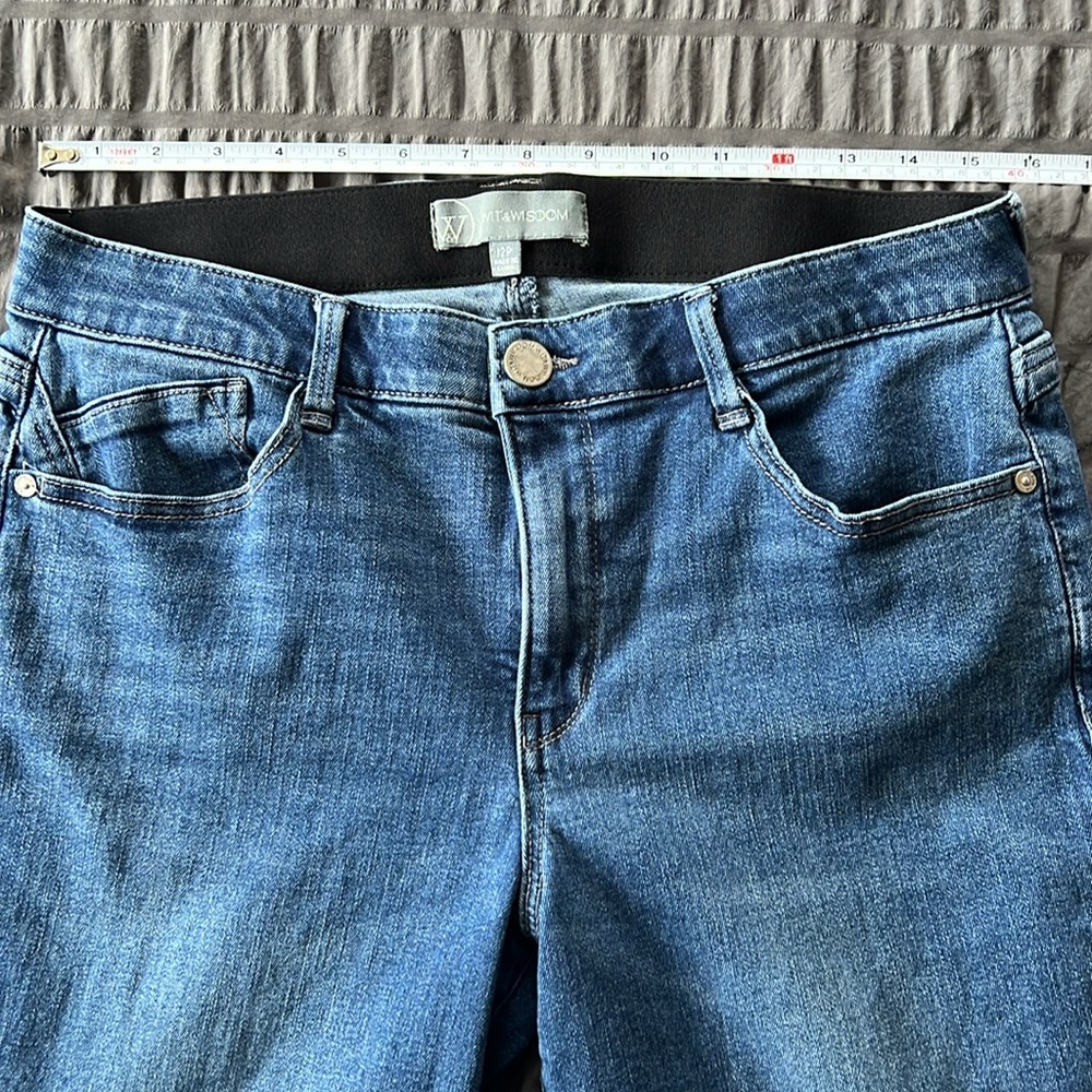 Wit and Wisdom Cropped Raw Edge Denim Jean Womens Sz 12 Petite - Picture 11 of 15